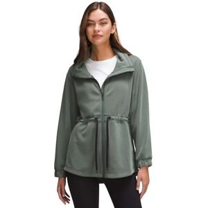 Lululemon Softstreme Cinch-Waist  Jacket Smoked Spruce Womens Size 2 Full Zip